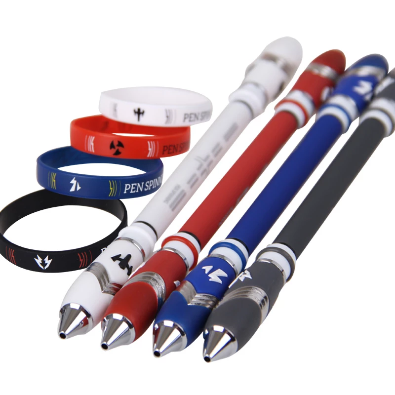 Non Slip Coated Spinning Ballpoint Pen Gaming Rolling Finger Rotating Playing 