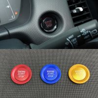 yonggax 2pcs Aluminum Interior Engine Start Stop Push Button Cover Cap Trim Start Stop One Button For Honda For Fit Jazz GR9 Pro Max