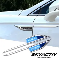 2ชิ้นสติกเกอร์รถใบมีดประตูด้านข้างอุปกรณ์เสริมรถยนต์สำหรับ Mazda Skyactive 2 3 5 6 8 Cx3 Cx4 Cx5 Cx7 Cx8 Cx9 Cx30 Mx5 Rx8