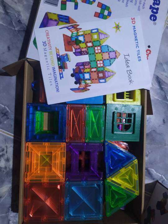 magnetic-tiles-ตัวต่อแม่เหล็ก-สุดฮิต-ของเล่นแนวสเตม-stem-toys-100ชิ้น