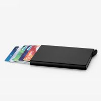 【CW】☃✟☋  Anti-theft ID Credit Card Holder Minimalist Porte Carte Thin Metal Wallets Bank Men