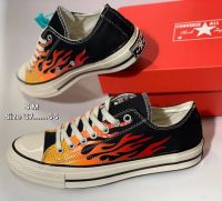 รองเท้า Converse All-Star 70 OX ลายไฟ ใส่ยังไงให้ดูโปรสินค้าพร้อมส่ง รุ่นคลาสสิค เหมาะสำหรับผู้หญิงและผู้ชาย Sale50% อุปกรณ์ในกล่องครบเซทแถมฟ