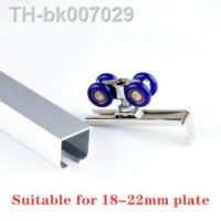 ┋ Light Sliding Door Roller 4 Wheels Home Room Wood Door Hanging Wheels Rail Track Pulley Bear 30KG For Furniture Hardware