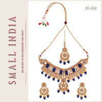 {**ส่งฟรี**} SMALL INDIA ?️ Gold Plated Necklace Set สร้อยคอพร้อมต่างหูกับติ๊กก้า ?️ Women Jewelry