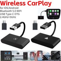 Wireless CarPlay Adapter For Android/Apple Bluetooth 5.0 WiFi 2.4GHz+5GHz Carplay Dongle Plug Play USB AI Box Auto Car Adapter