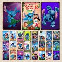 Lilo &amp; Stitch ป้ายโลหะดีบุกเหมาะสำหรับบาร์ผับคาเฟ่คลับตกแต่งผนังตกแต่งบ้าน