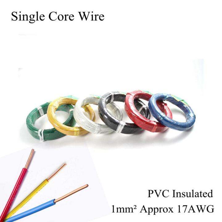 17AWG 1mm² BV Single Core Cable Electrical Wire Single Strand Hard Line ...