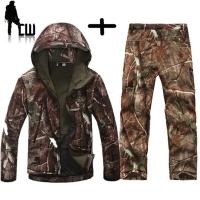 TAD Gear Tactical Softshell Camouflage Jacket Set Men Army Windbreaker Waterproof Hunting Clothes Set Military Outdoors Jacket