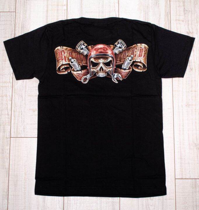 เสื้อยืดเรืองแสง-rock-chang-เสื้อยืด-biker-motorcycles-เรืองแสง