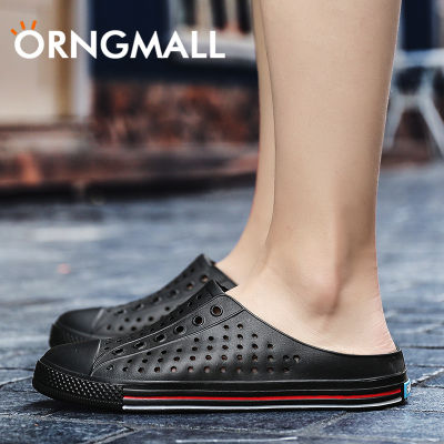 ORNGMALL รองเท้า Unisex แฟชั่นผู้ชายผู้หญิง,รองเท้าใส่ในฤดูร้อนรองเท้าแตะบ้านรองเท้าชายหาดกันลื่นใส่สบาย