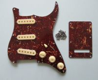 KR- Vintage Tortoise for Strat Pickguard Trem Cover w/ Cream Pickup Covers Knobs SwitchTip