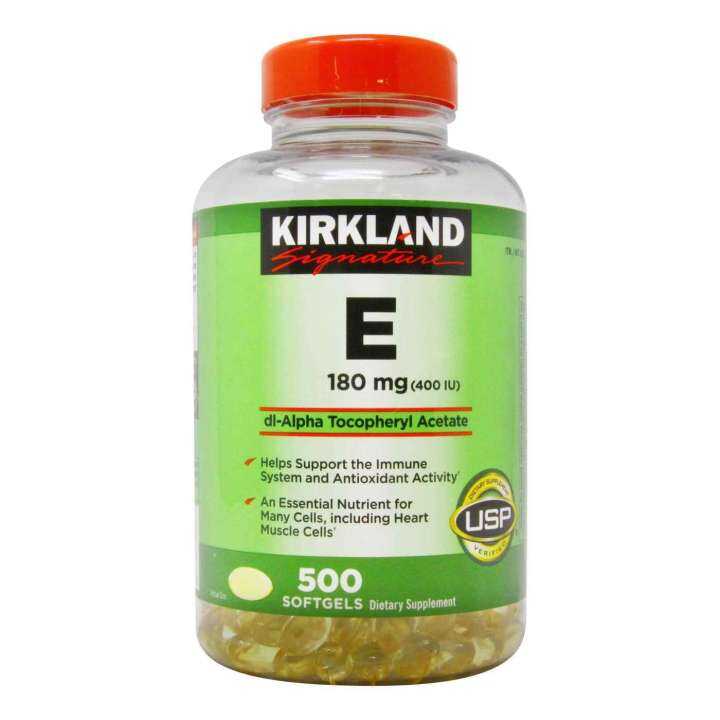 Kirkland Signature Vitamin E 180 mg (400 IU) dlAlpha Tocopheryl