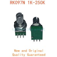 【CW】 1pcs RK097N 1K 5K 10K 20K 50K 100K 250K B5K B10K B20K B100K with a switch audio 3pin shaft 15mm amplifier sealing potentiometer