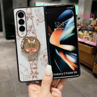 ป้องกันเลนส์ Fold3สำหรับ Samsung Galaxy Z Fold4 Z ไม่ติดลายนิ้วมือกันรอยนิ้วมือเคสโทรศัพท์อิเล็กโทรเพลทสุดหรู