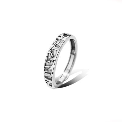 [COD] แหวนคู่กวางปลาวาฬทำแหวนคู่เงินแท้ย้อนยุคเก่ามีคุณตลอดทางให้แฟนของขวัญวันวาเลนไทน์ทานาบาตะ Christmas Gift