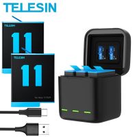 ZZOOI TELESIN Multifuction 3-way Battery Charger Storage Charging Box With 2 Bateries For GoPro Hero 11 10 9 Action Camera Accessories