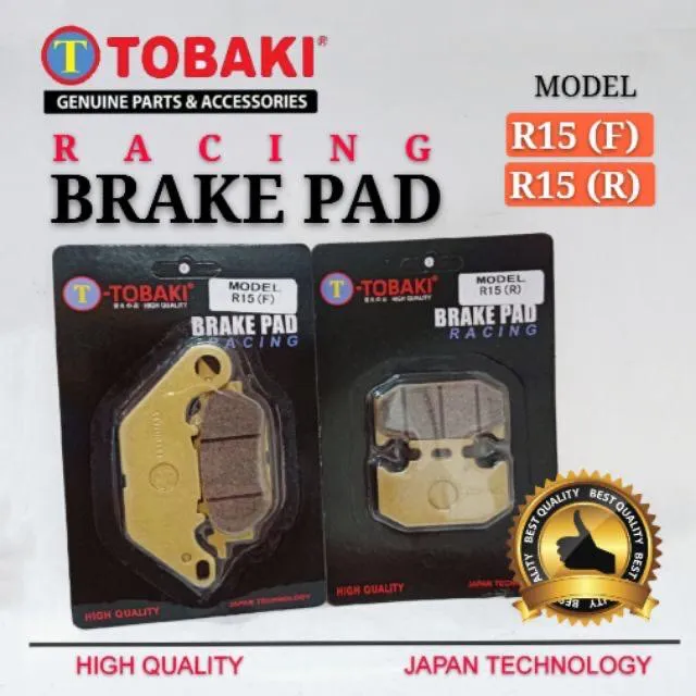 ( R15 V3 ) Tobaki racing brake pad front and rear brake kulit (tahan