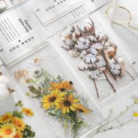 11 Sheets/pack Fresh Floral PPET Transparent Decorative Stickers Flowers Plant Series Decals For Diy Personalize Diary Stickers Labels