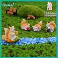 COOLEAF 6pcs เรซิน ตุ๊กตาสัตว์กระรอก กระรอกกระรอกกระรอก สีสันสดใส ของตกแต่งบ้านโคนต้นสน การ์ตูนลายการ์ตูน บ้านตุ๊กตาบ้านตุ๊กตา ตุ๊กตากระรอกตัวเล็ก เครื่องประดับน่ารักๆ