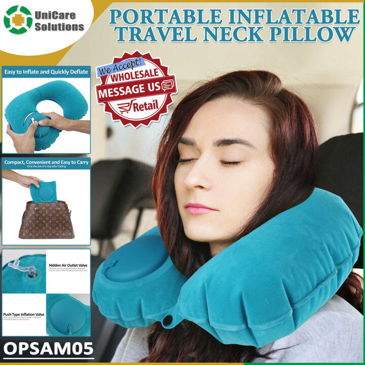 UniCare Solutions OPSAM05 Neck Pillow Portable Inflatable U-Shape ...