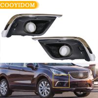 Newprodectscoming Front Bumper Fog Light Cover DRL grille Fog lamp Frame Shell Trim Cap Plate Garnish Hood For Buick Envision 2014 2015 2016 2017