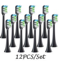 ZZOOI 4/12 PCS Brush Heads Replaceable for SOOCAS X3/X3U/X5 Soft DuPont Bristle Sonic Electric Toothbrush Brush Refills Nozzles