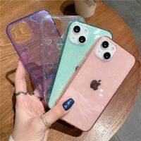 Floveyoo เคสโทรศัพท์รูปหัวใจรักเลเซอร์สำหรับ iPhone 13 Pro Max 12 11 Pro Max XR X 7 8 Plus 12Pro 13ฝาหลังแบบใสอ่อน