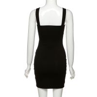 WEANIA Drawstring Cut Out Bodycon Mini Dress