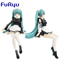 FuRyu Original ก๋วยเตี๋ยว Stopper รูป Hatsune Miku ชุดแม่บ้านอะนิเมะ Action Figure ของเล่นสำหรับเด็กผู้หญิงเด็กวันเกิดของขวัญ