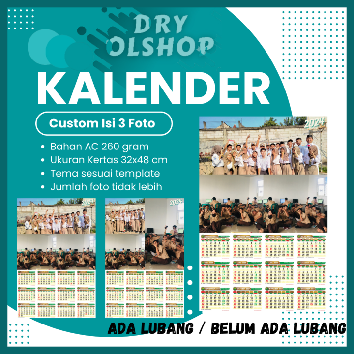 Kalender Custom Design Foto Sendiri Untuk Jumlah Foto 3 Termurah Dan ...