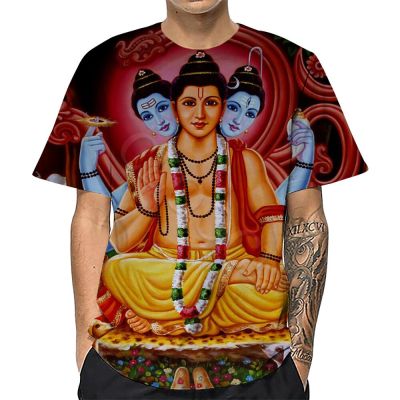 Lord Shiva 3D Printed T-shirts Indian God 3D Printed Mens Clothing Unisex DIY Customized Buddhism Religion Tees
