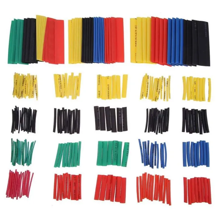 328Pcs/set 2:1 Heat Shrink Kit Shrinking Assorted Polyolefin Insulation ...