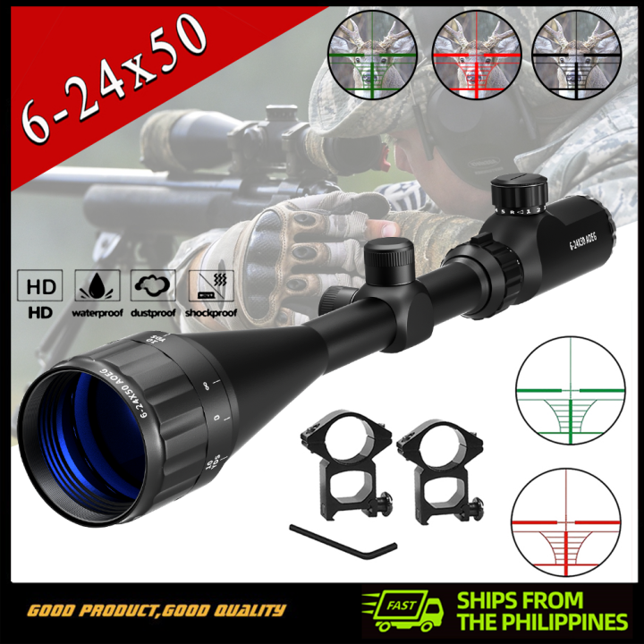 【Shipping From Philippines】 624X50 AOE Tactics Riflescope Adjustable