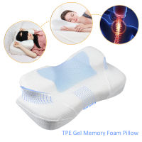 Memory Foam Orthopedic Pillow Neck Gel Slow-Rebound Cervical Contour Pillow Anti-Snore Neck Shoulder Relax for Side Back Sleeper