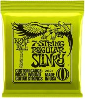 สายชุดกีตาร์ไฟฟ้า 7สาย Ernie Ball 2621 Regular Slinky Nickel Wound Electric Guitar Strings - .010-.056 7-string -ของแท้ MADE IN USA