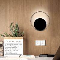 Postmodern wall lamp indoor Nordic creative round hotel corridor contracted sitting room bedroom solar led wall lamp ❤