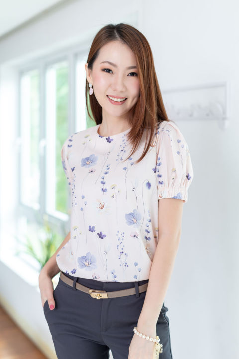 narinari-mt3016-puff-sleeve-blouse