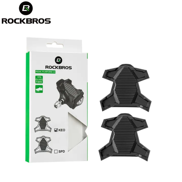 ROCKBROS Road Bike Lock Pedal Converter Clipless Platform Adapter for Shimano SPD Pedal KE0