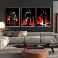 Vintage Red ชุดลึกลับ Elegance Man ภาพวาดผ้าใบ-สีดำรูป Art Graffiti โปสเตอร์และพิมพ์-Modern Home Decor Pictures