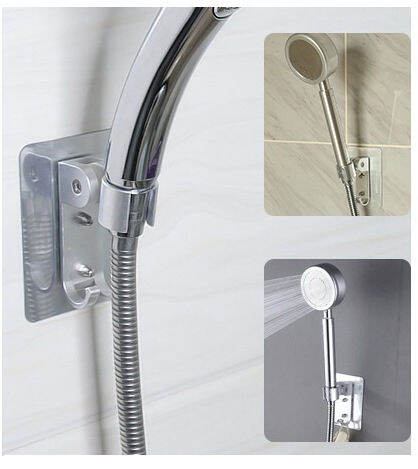 Bathroom Wall Mounted Adjustable Shower Head Rack Bracket No Punching ...