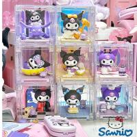 Sanrio Kuromi Cute Kawaii Blind Box Anime Figure Mystery Box Troublemaker Alliance Series Children Girl Heart Toy Birthday Gifts