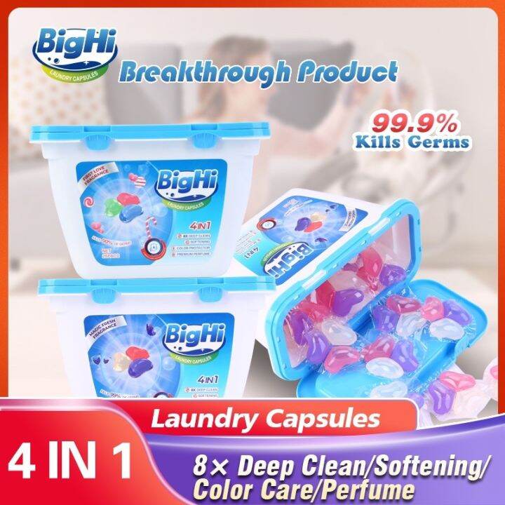 Laundry pods Bighi Detergent Liquid Capsules Beads Premium Perfume Long