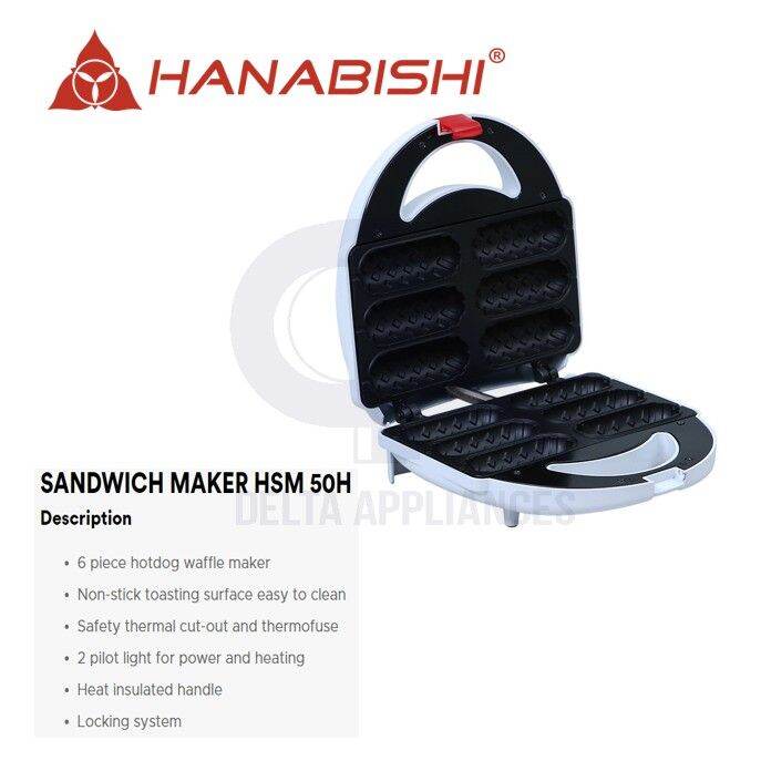Hanabishi Hotdog Waffle Maker HSM 50H Lazada PH