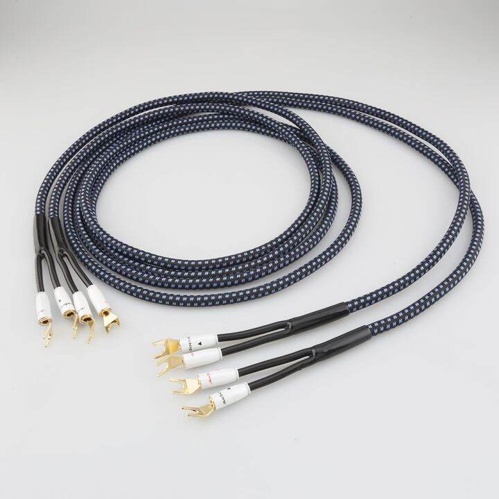 One Pair Audiocrast SP14 HIFI Silver plated Speaker Cable Hi-end OCC ...