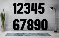 v7 เลขที่บ้าน อะครีลิค ตัวเลขอะครีลิค ป้ายบ้านเลขที่บ้าน เลขที่ห้อง เลข diy สีดำ หนา 3mm พร้อมเทปกาว 2 หน้า มีหลายขนาด