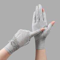 Womens Thin Half-finger Fingerless Cycling Outdoor Driving Gloves