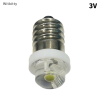 Witkitty 3/4.5/6V 0.5W ไฟฉายหลอดไฟ6000K White LED E10 SOCKET เปลี่ยนหลอดไฟ