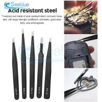 Holiday Discounts 6Pcs Anti-Static Stainless Steel Tweezers Maintenance Tool Kits Mobile Cell Phone Repair Refurbished Tool Sets For