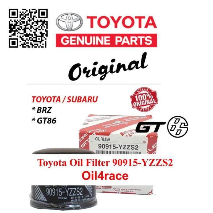 Genuine Toyota Oil Filter (Original) 90915YZZS2 for Toyota GT86 Lazada