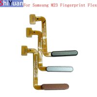 ลายนิ้วมือเซ็นเซอร์ปุ่ม Flex Cable Ribbon สําหรับ Samsung M23 M236 Power Key Touch Sensor Flex อะไหล่ทดแทน